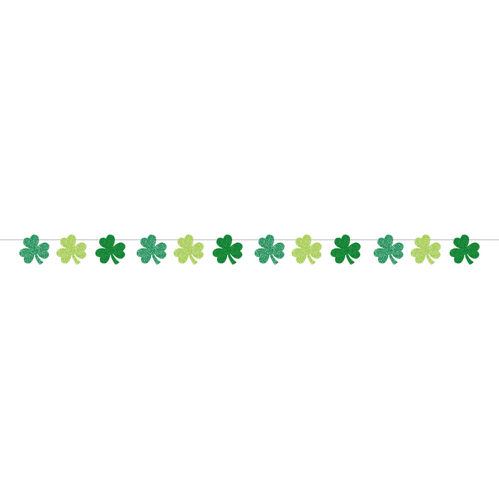 St. Patrick's Day Lucky Charm Glitter Paper Banner