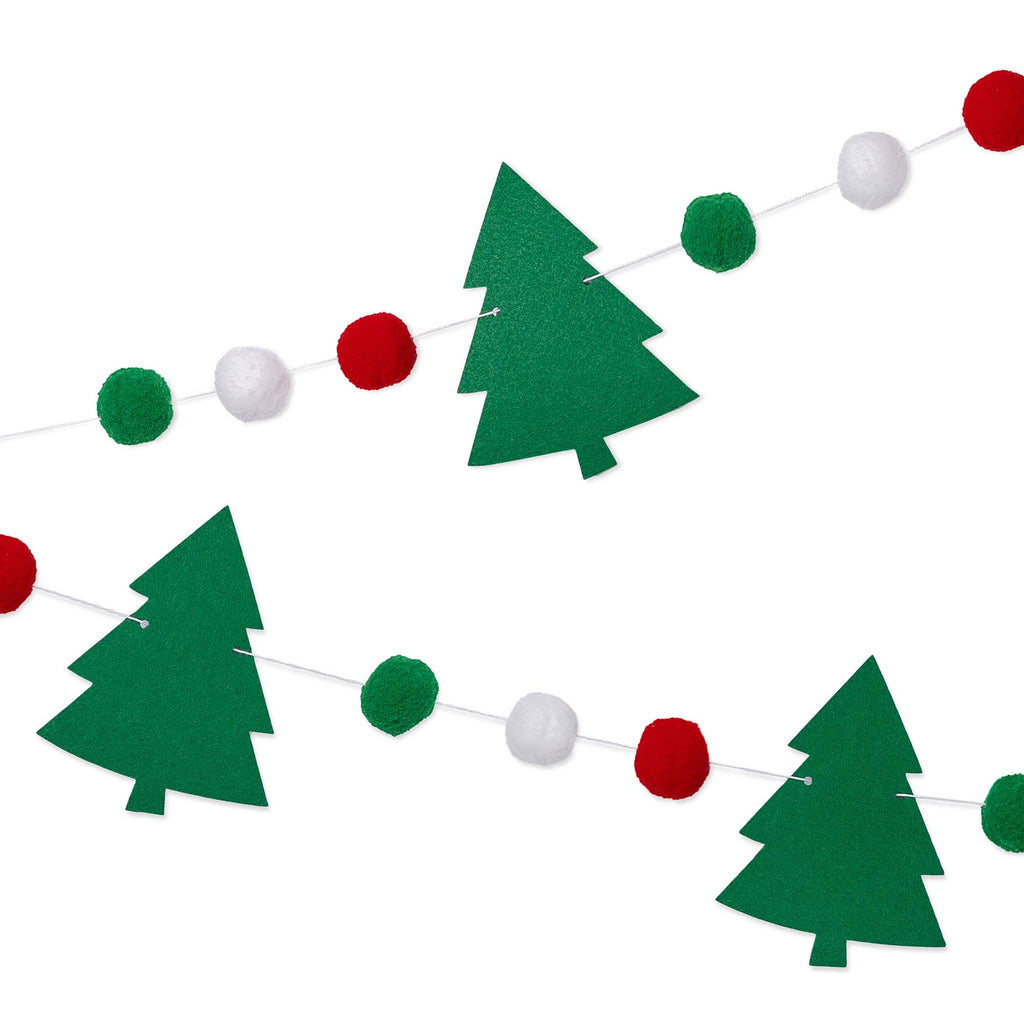 Christmas Tree and Pom Pom Garland