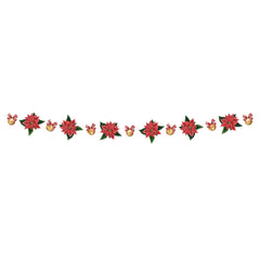 Christmas Poinsettia Bell Banner