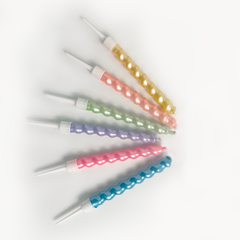 Pearl Spirals Paraffin Party Candles (6-pack)