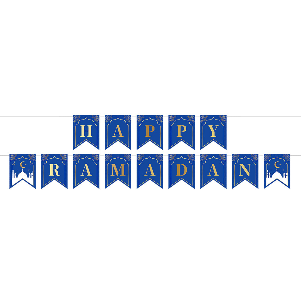 EID Ramadan Mubarak Pennant Banner, 2pc