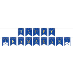 EID Ramadan Mubarak Pennant Banner, 2pc