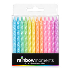 Pastel Pearl Spiral Candles (12-pack)