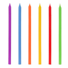 5-inch Muli Color Birthday Candles, 12-pk