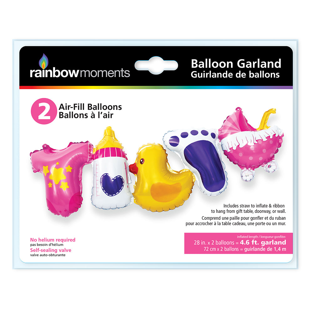 Pink Baby Balloon Garland