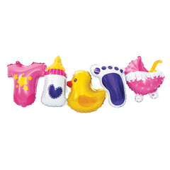 Pink Baby Balloon Garland