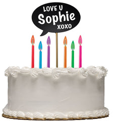 Chalkboard Cake Topper Kit – Speech Bubble Style