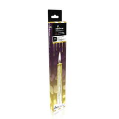 Magic Colour Drip Candles – White with Gold Drip
