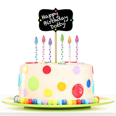 Chalkboard Cake Topper Kit – Polka-Dot Style