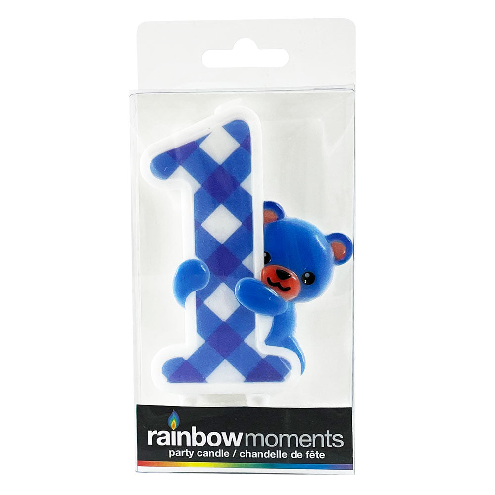 Teddy Bear #1 Candle - Blue
