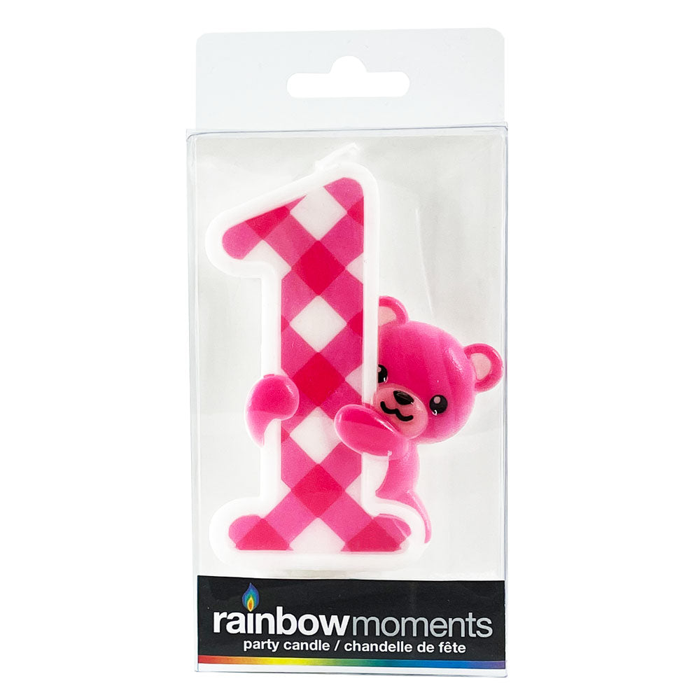 Teddy Bear #1 Candle - Pink