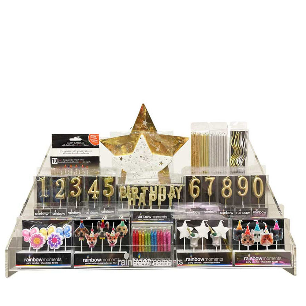 Acrylic Display – Metallic Candle Assortment (340 units)