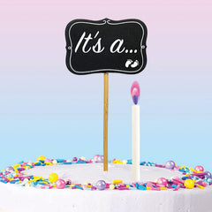 Baby Gender Reveal Cake Topper Kit