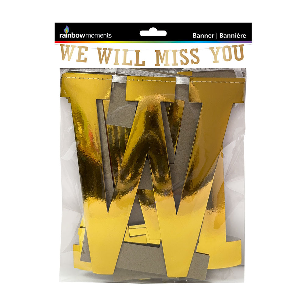 Banner – We Will Miss You (Gold)