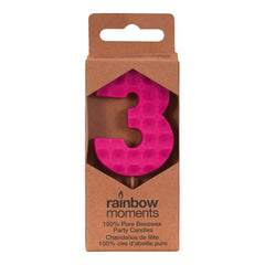 100% BEESWAX CANDLE NUMBER