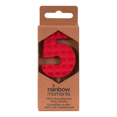 100% BEESWAX CANDLE NUMBER