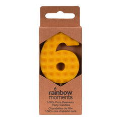 100% BEESWAX CANDLE NUMBER