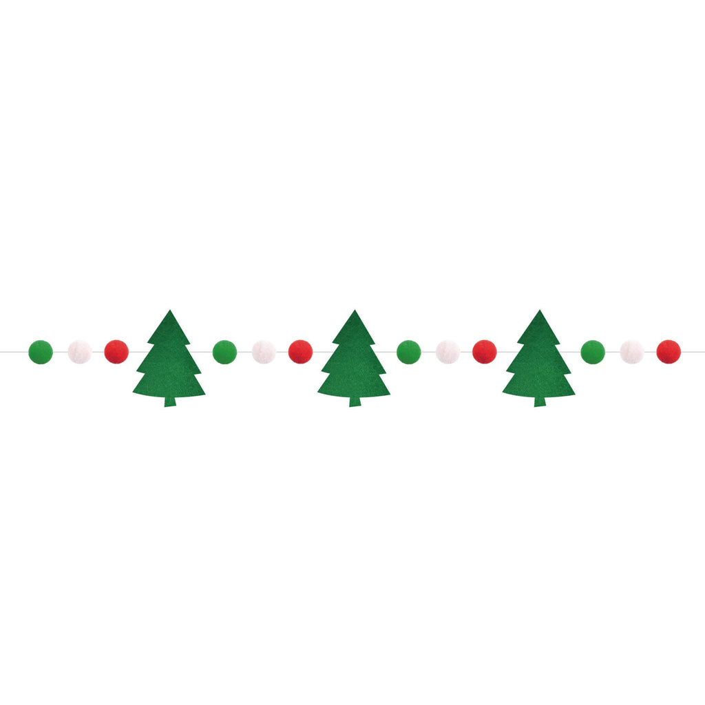 Christmas Tree and Pom Pom Garland