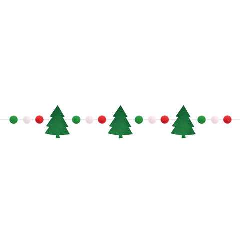 Christmas Tree and Pom Pom Garland