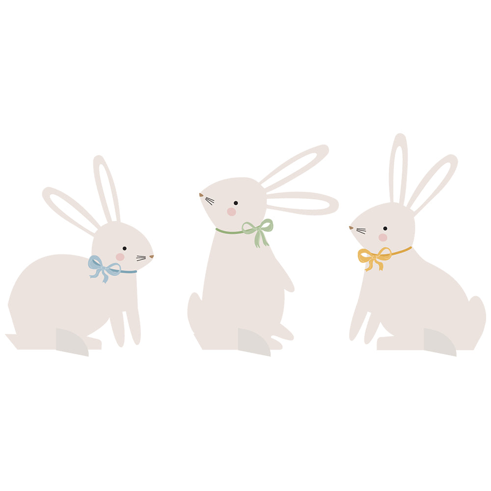 Floral Easter Bunny Paper Centerpiece, 3pc