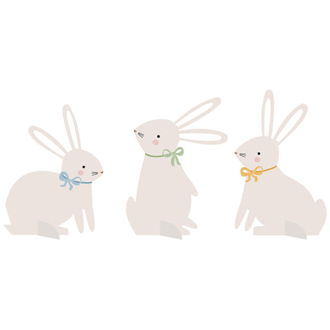 Floral Easter Bunny Paper Centerpiece, 3pc