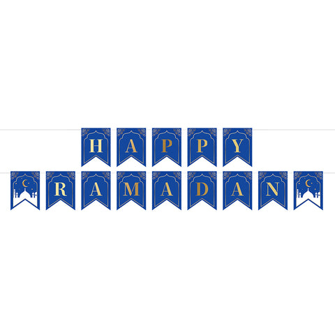 EID Ramadan Mubarak Pennant Banner, 2pc