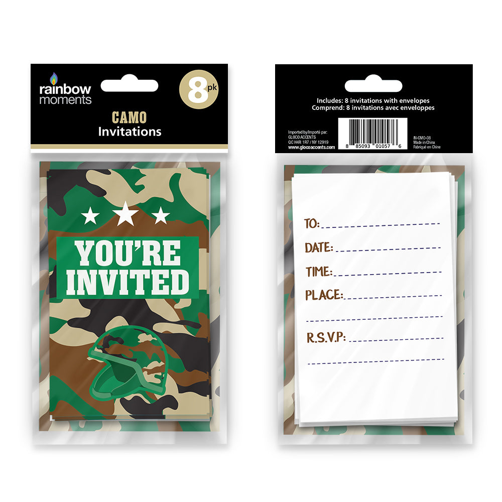 CAMO Happy Birthday Invitation