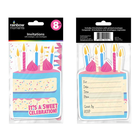 Sweet Celebration Cake Invitations (8-pk)