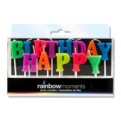 Happy Birthday Paraffin Letter Candles