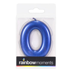 Blue Metallic 3.25 inch Number Candles