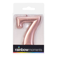 Rose Gold 3.25 inch Number Candles