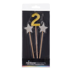 Star Number 6-inch Pick Candle Trio