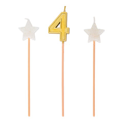 Star Number 6-inch Pick Candle Trio