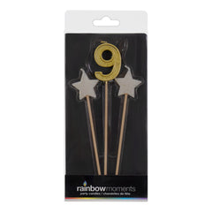 Star Number 6-inch Pick Candle Trio