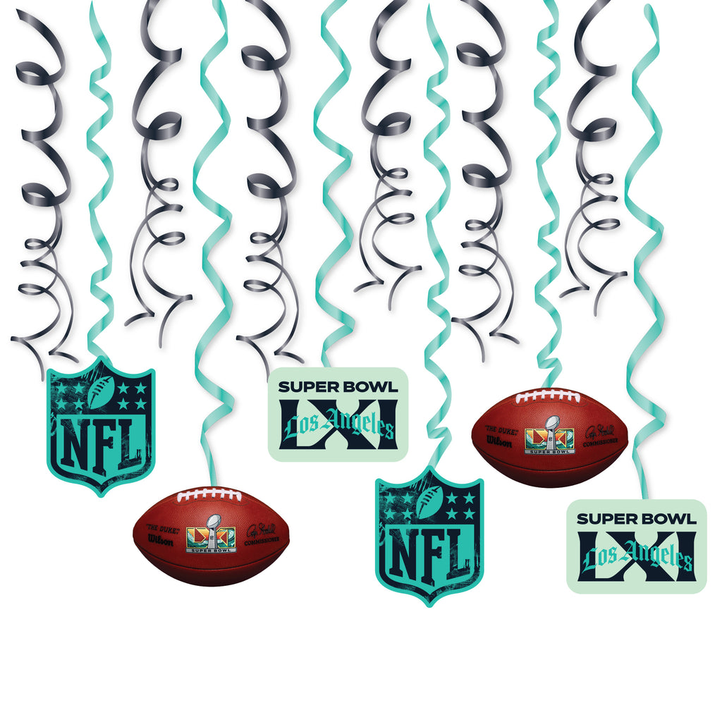 NFL Super Bowl LXI  Swirl Decorations, 12-pk