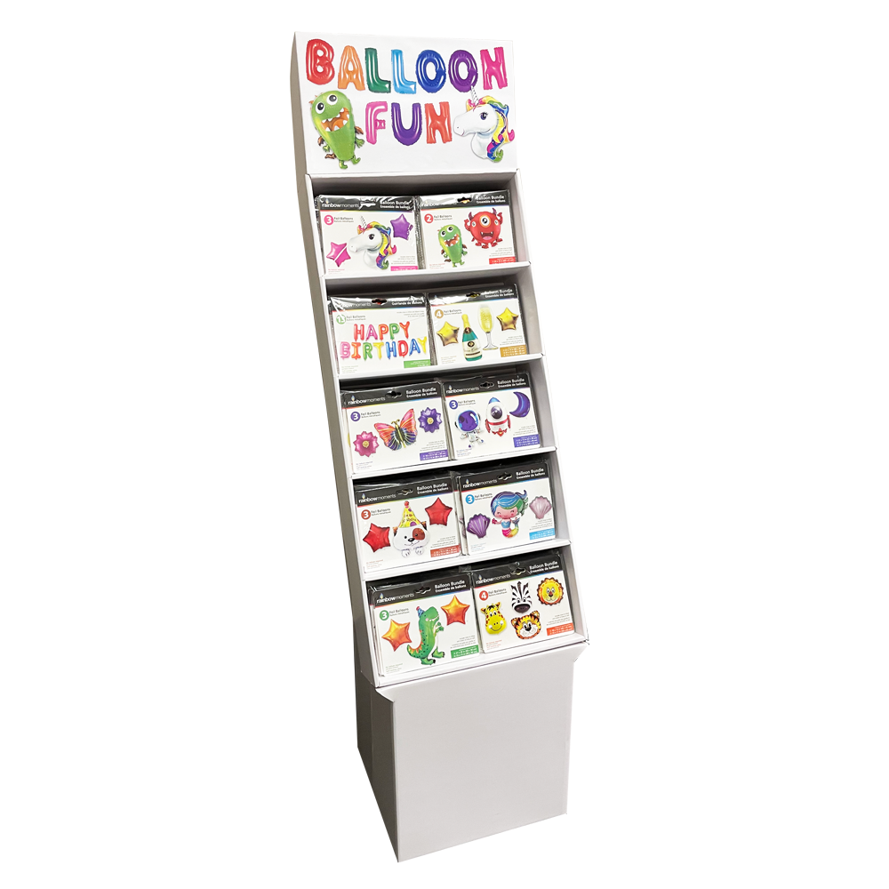 Foil Balloon Bundles Floor Display with Header (120 units)