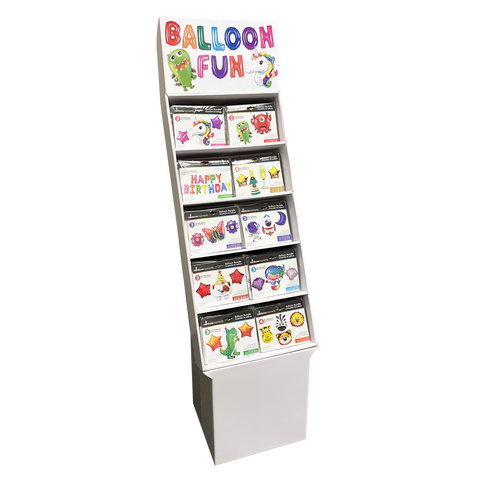 Foil Balloon Bundles Floor Display with Header (120 units)
