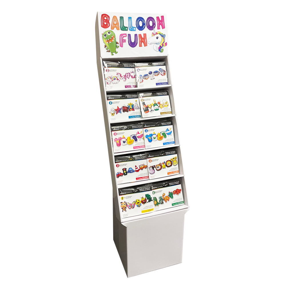 Foil Balloon Garlands Floor Display with Header (120 units)
