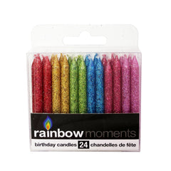 Glitter Paraffin Candles (24-pack) – Multicolour