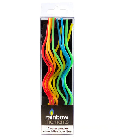 Curly Candles (10-pack) – Rainbow Colors