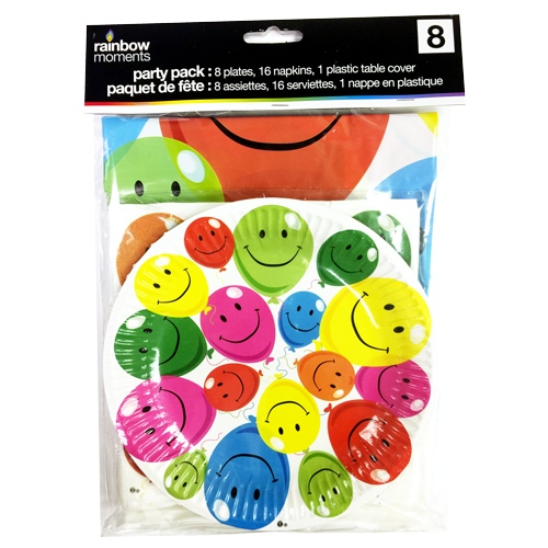Tableware Kit for 8 – Happy Balloons Theme