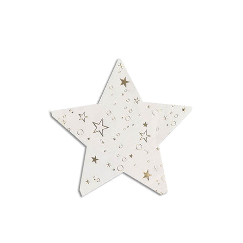 Gold Star Shaped Paper Napkins (16-pack)